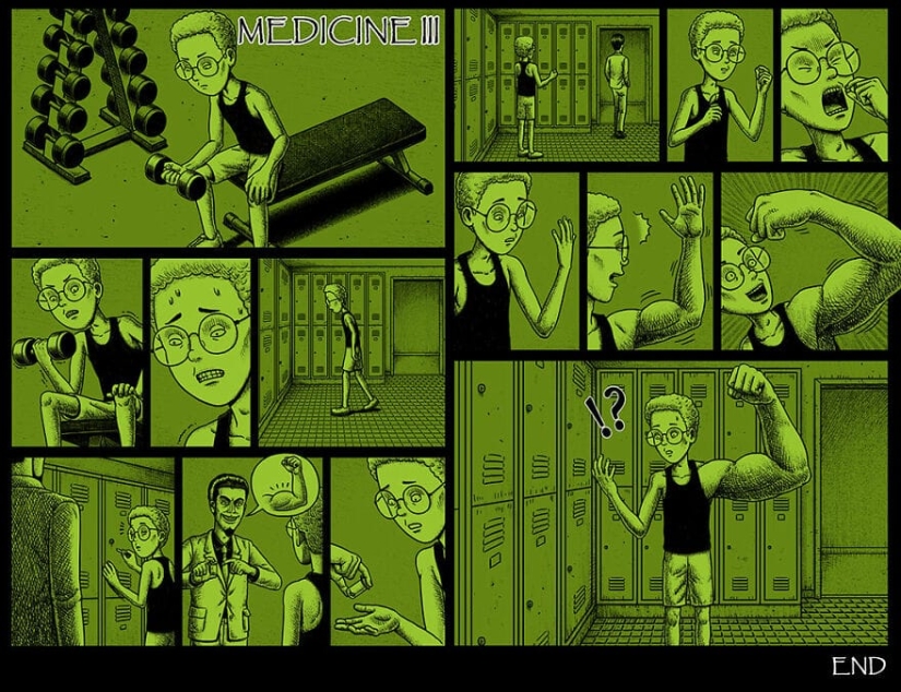 Cómics de miedo con finales espeluznantes de un artista taiwanés