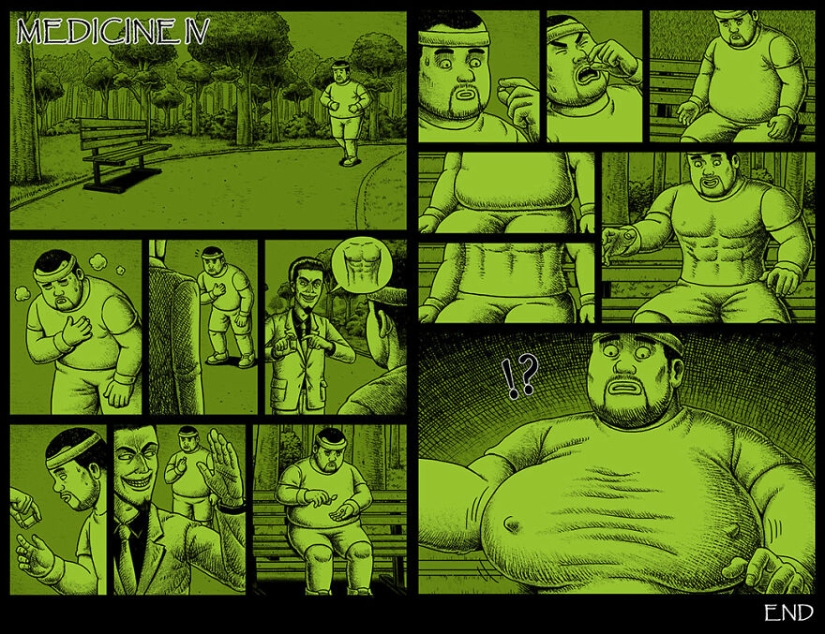 Cómics de miedo con finales espeluznantes de un artista taiwanés