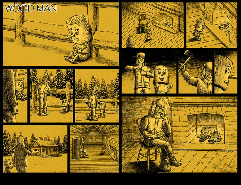 Cómics de miedo con finales espeluznantes de un artista taiwanés