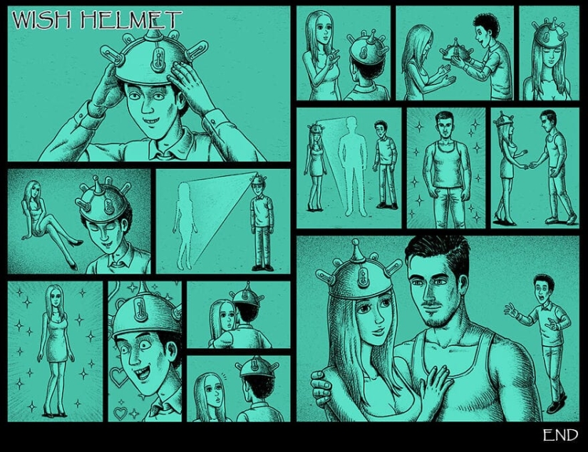 Cómics de miedo con finales espeluznantes de un artista taiwanés