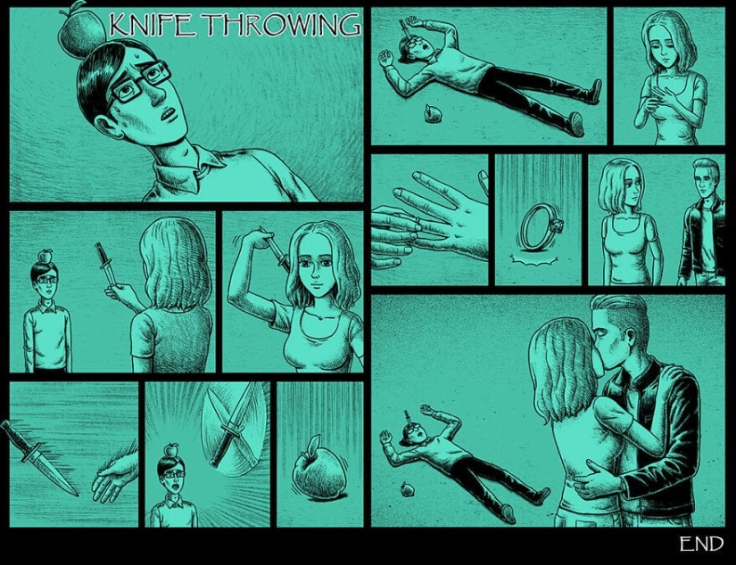 Cómics de miedo con finales espeluznantes de un artista taiwanés