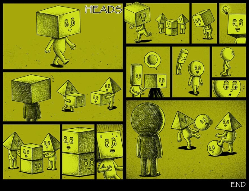 Cómics de miedo con finales espeluznantes de un artista taiwanés