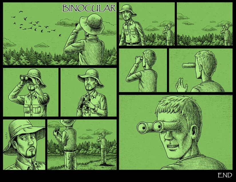 Cómics de miedo con finales espeluznantes de un artista taiwanés