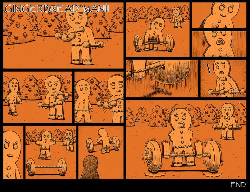 Cómics de miedo con finales espeluznantes de un artista taiwanés