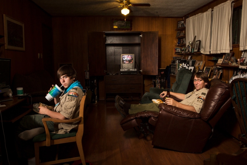¿Cómo es la cena, a las familias de los Estadounidenses comunes y corrientes