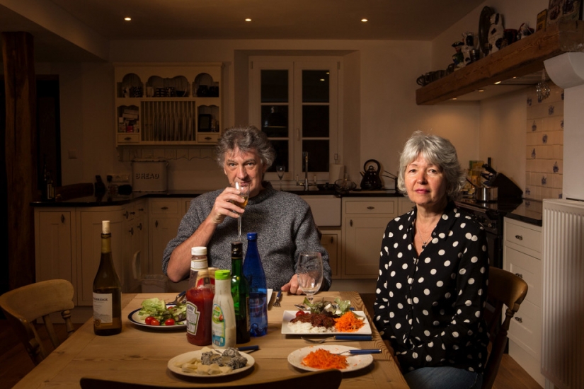 ¿Cómo es la cena, a las familias de los Estadounidenses comunes y corrientes