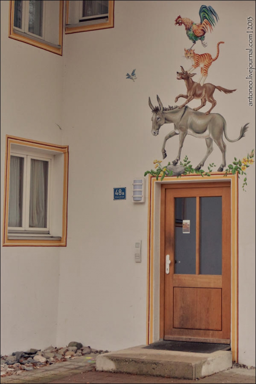 Cómo se ve un pueblo alpino pintado