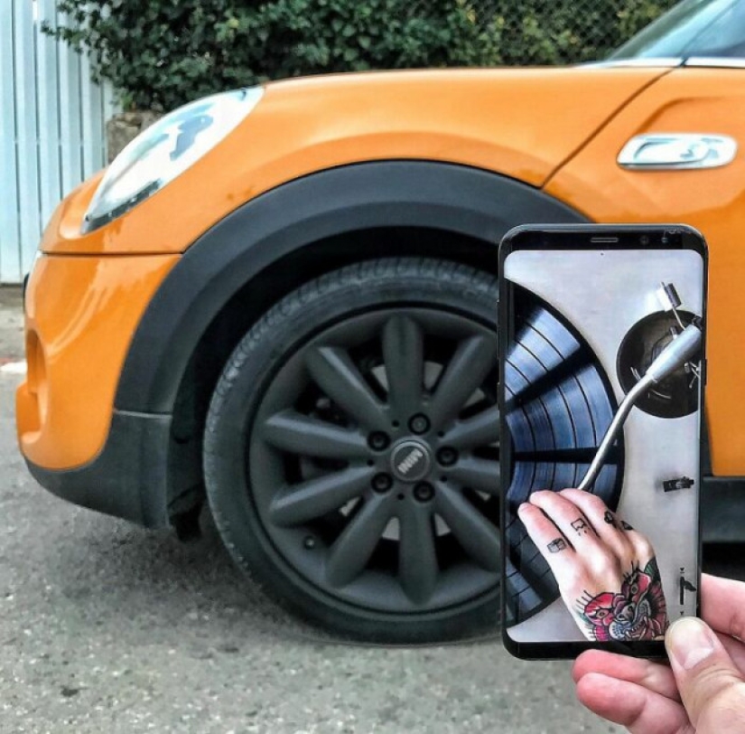 Cómo un artista combina la realidad con imágenes de su teléfono inteligente