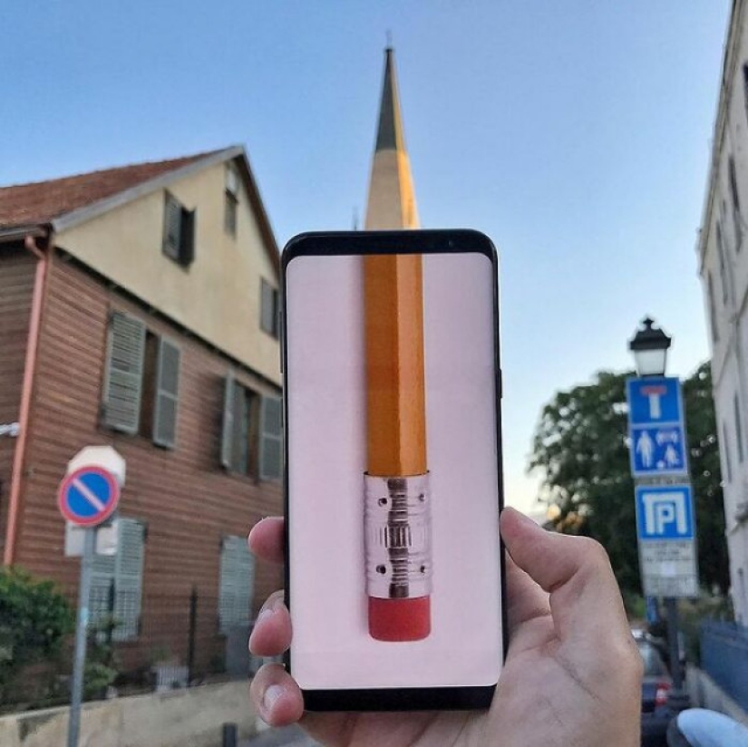 Cómo un artista combina la realidad con imágenes de su teléfono inteligente