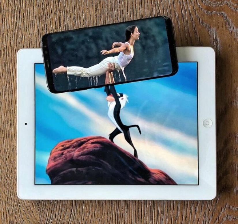 Cómo un artista combina la realidad con imágenes de su teléfono inteligente