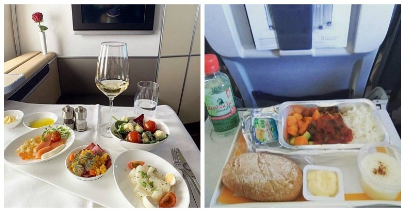 ¿Comida o comida? Cómo alimentar en clase business y clase economy de diferentes aerolíneas