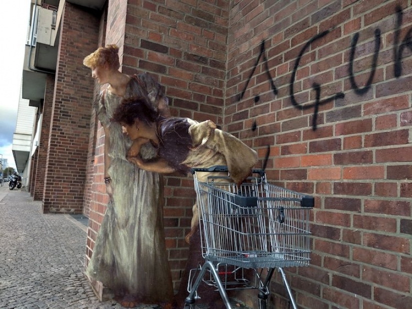 Con pinturas de pinturas clásicas en la vida moderna