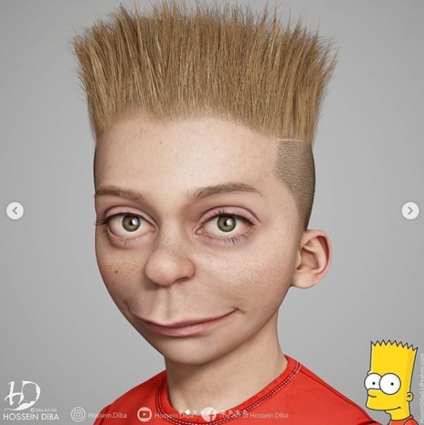 Cool, but creepy, these realistic 3D models of the Simpsons scare any