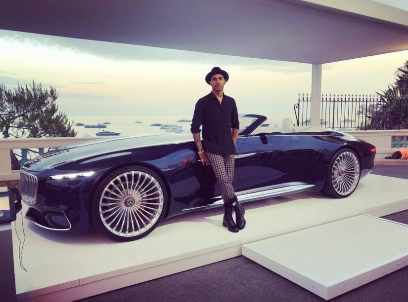 Cool guy on cool cars: a chic collection of cars of the racer Lewis Hamilton