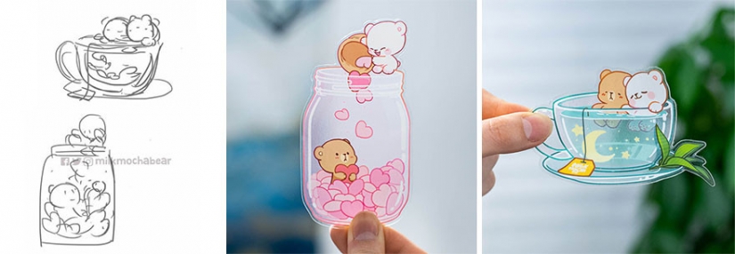 Croquis versus Final: los artistas muestran su trabajo en la etapa de boceto y terminado