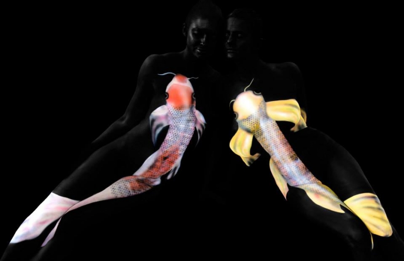 Cuerpos humanos ocultos en los signos del zodíaco.