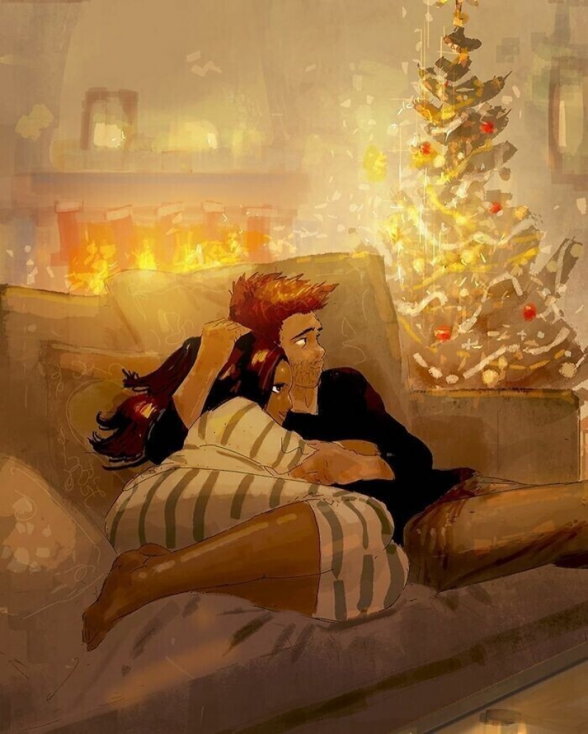 El artista documentos de la idílica momentos de la vida con su esposa e hijos