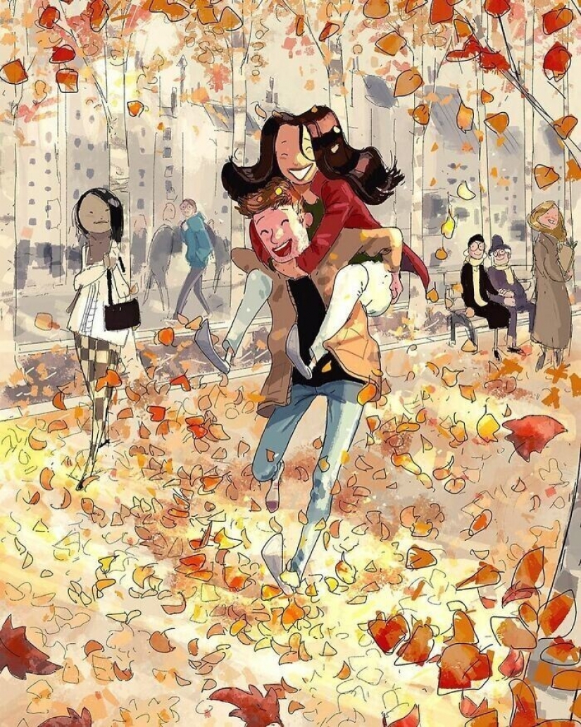 El artista documentos de la idílica momentos de la vida con su esposa e hijos