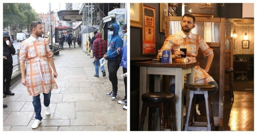 El británico llevó a cabo un experimento: caminó por Londres en un vestido y miró la reacción de los residentes