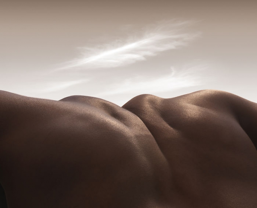 El fotógrafo crea paisajes utilizando solo cuerpos humanos y el resultado se ve genial