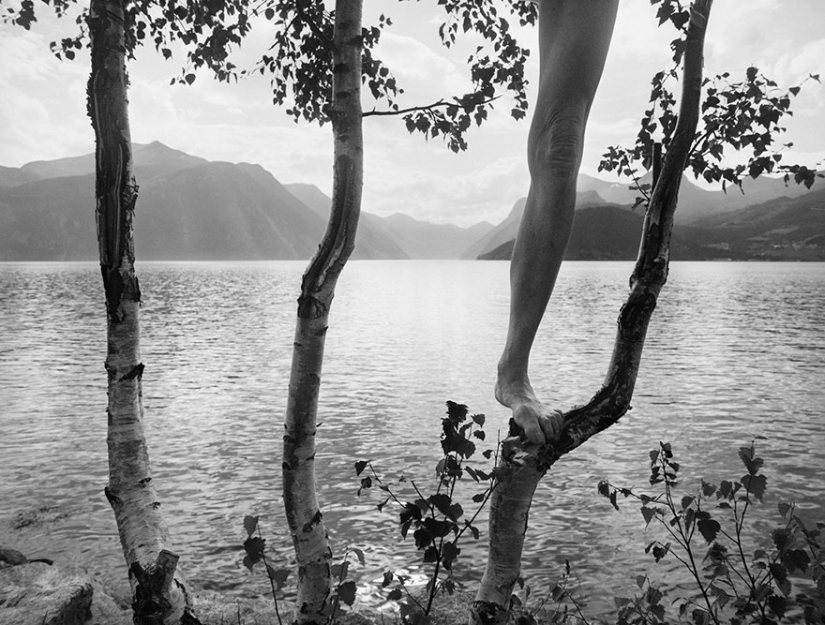 El fotógrafo utiliza su cuerpo desnudo para crear mundos fantásticos El fotógrafo utiliza su cuerpo desnudo para crear mundos fantásticos