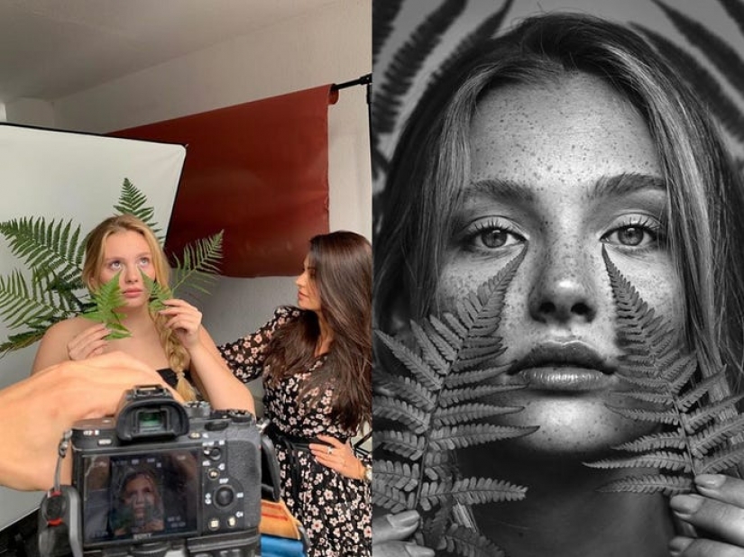 El fotógrafo utiliza artículos de uso diario baratos como accesorios al tomar fotos.