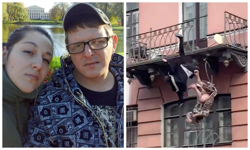 Epic fall: in St. Petersburg, a couple fell from a third-floor balcony during an argument Epic fall: in St. Petersburg, a couple fell from a third-floor balcony during an argument