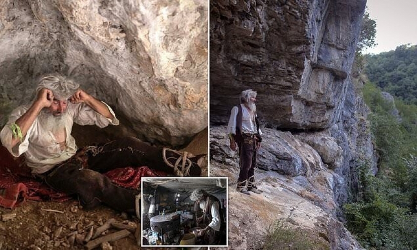 Ermitaño serbio de 70 años salió a vacunarse