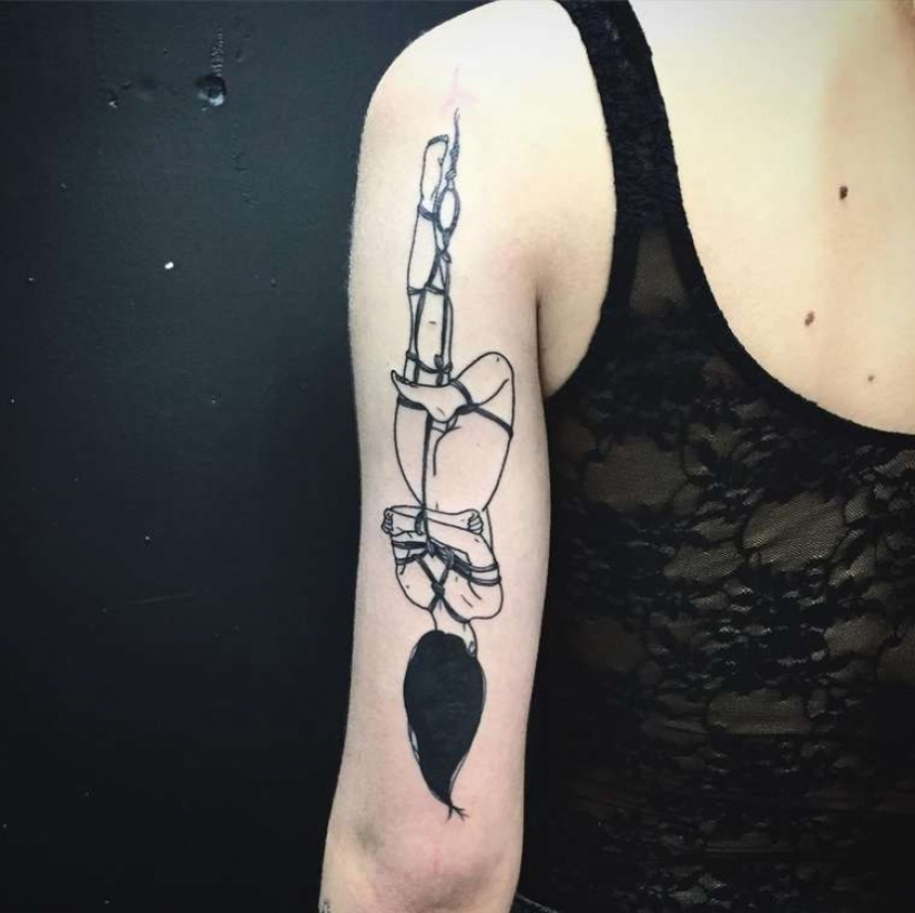 Erotic and dark tattoos from a French artist