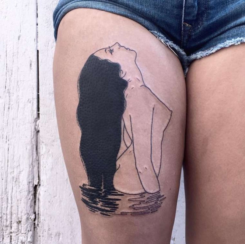 Erotic and dark tattoos from a French artist