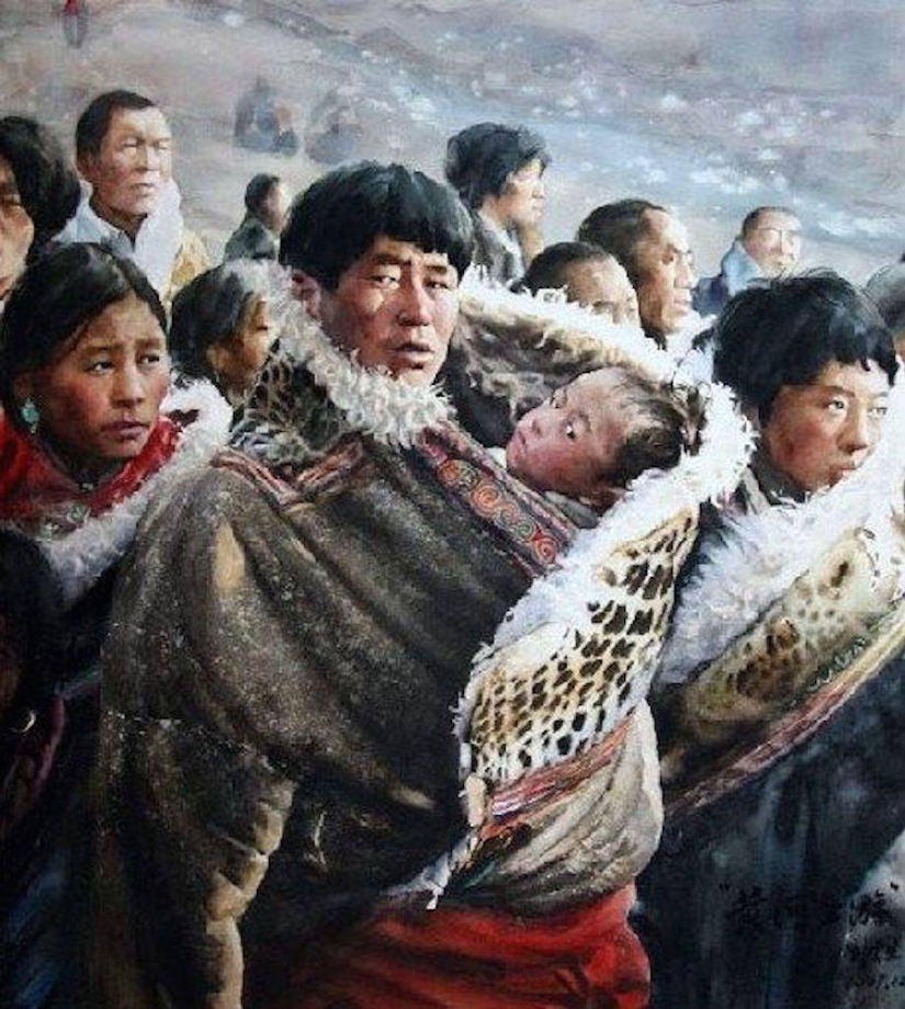 Fabulous Tibet in realistic watercolors by Liu Yunshen Fabulous Tibet in realistic watercolors by Liu Yunshen