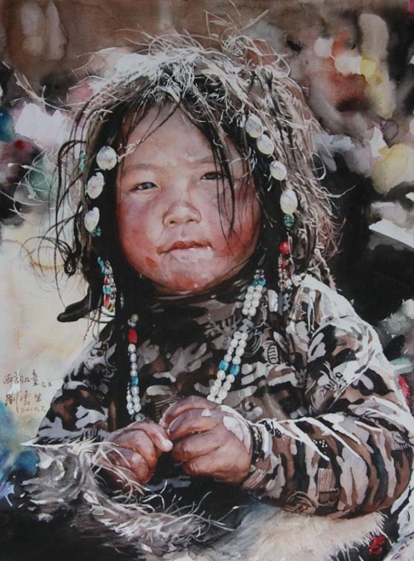 Fabulous Tibet in realistic watercolors by Liu Yunshen Fabulous Tibet in realistic watercolors by Liu Yunshen