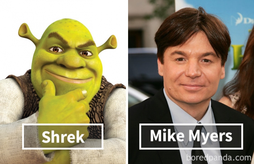 Famous cartoon characters and celebrities who voiced them