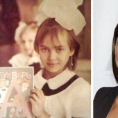 Famous supermodels as a child