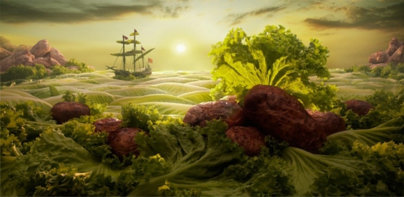 Fantastic landscapes of food. It happens like this Fantastic landscapes of food. It happens like this