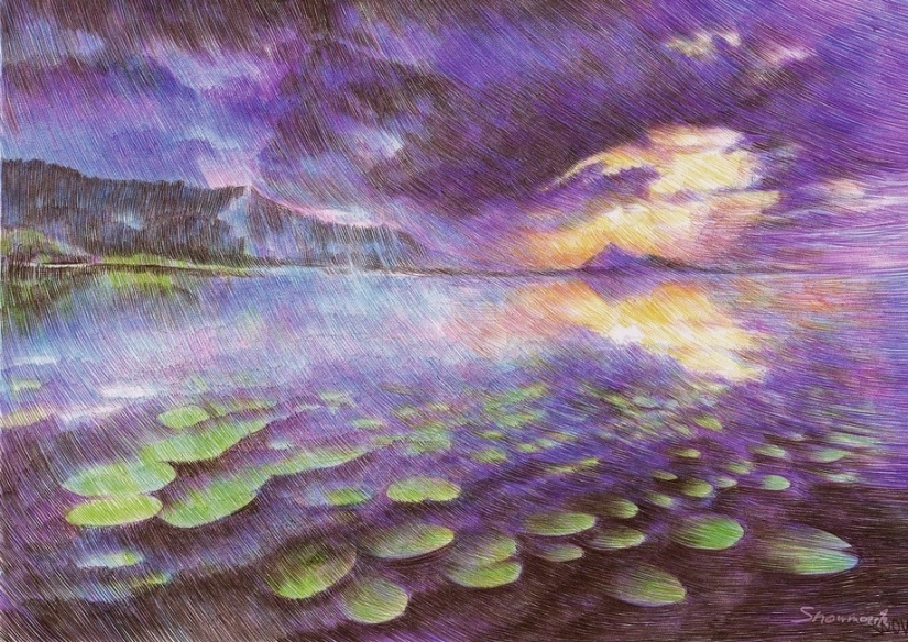 Fascinating ballpoint pen drawings from Marite Desaine