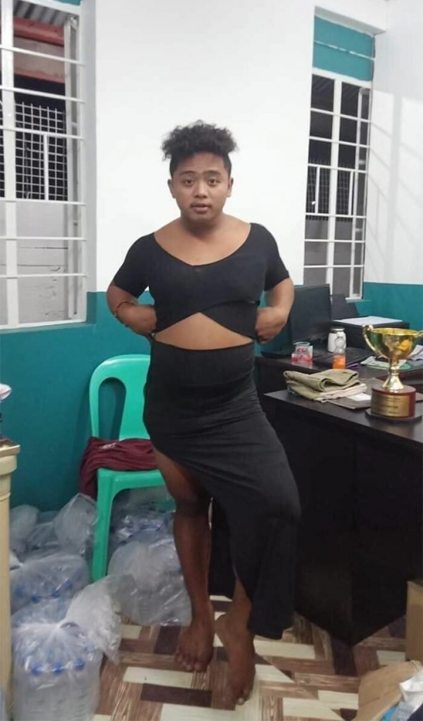 For goodness sake, and with a side bow: Filipinos who fled from the volcano, share photos of clothing donations