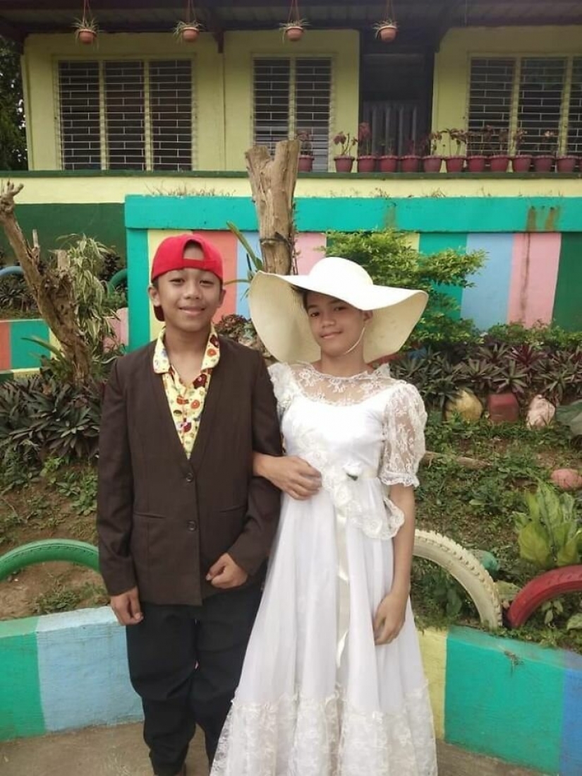 For goodness sake, and with a side bow: Filipinos who fled from the volcano, share photos of clothing donations