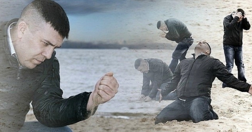 Found the same "man with sand" from meme. You also saw, but did not know