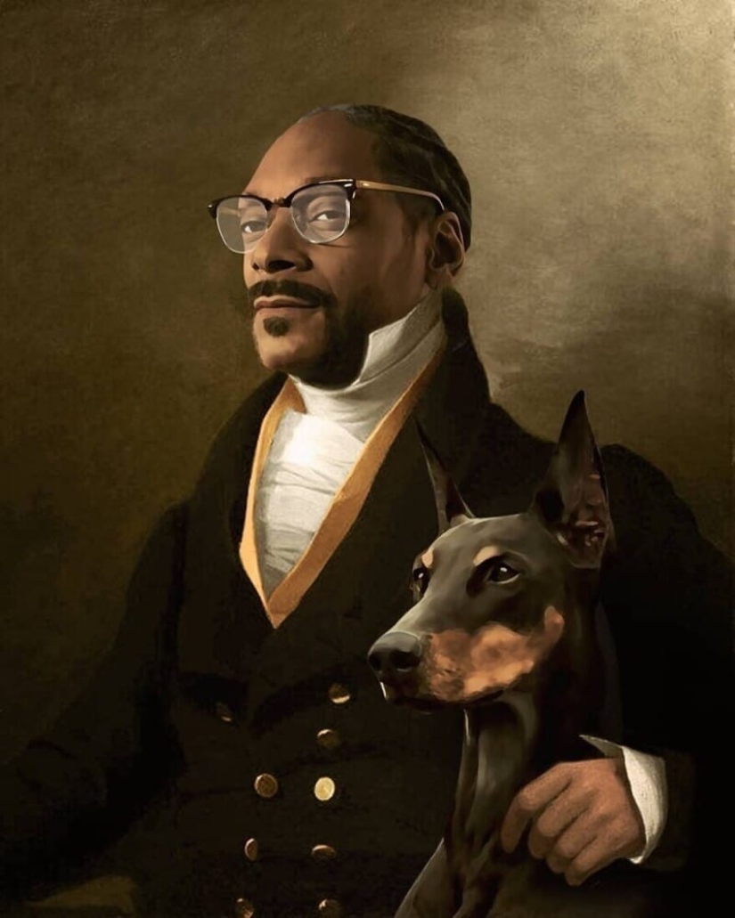 French artist paints portraits of celebrities in classical style