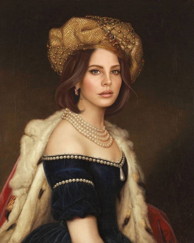 French artist paints portraits of celebrities in classical style