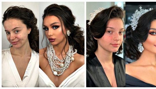 From Cinderella to Princess: the amazing transformation into a bride with makeup From Cinderella to Princess: the amazing transformation into a bride with makeup