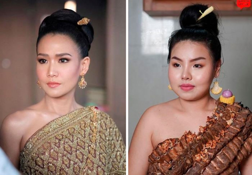 Gordita en secreto y comestibles cosplay