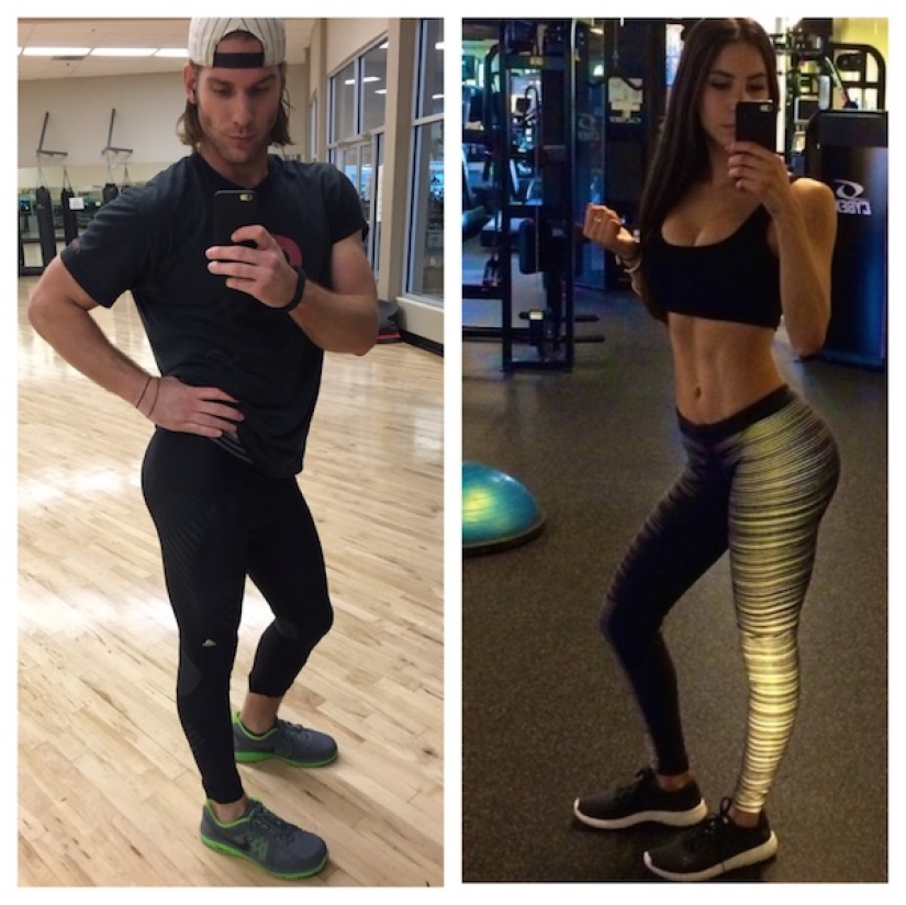 Guys parody girls on Instagram