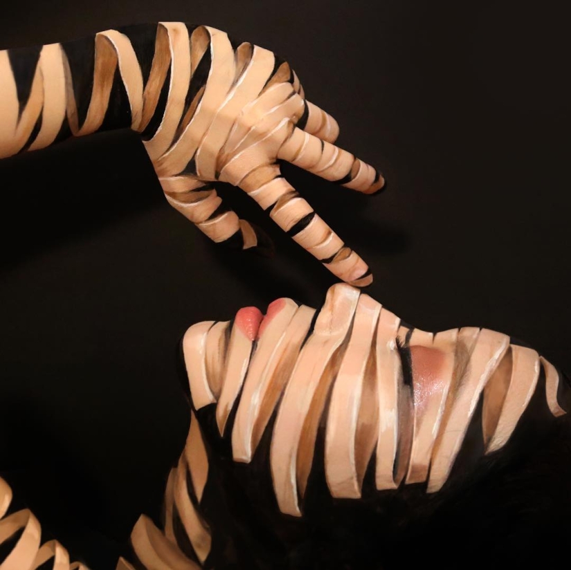 Hermosas quimeras: maquilladora de Corea explota el cerebro con ilusiones ópticas de maquillaje