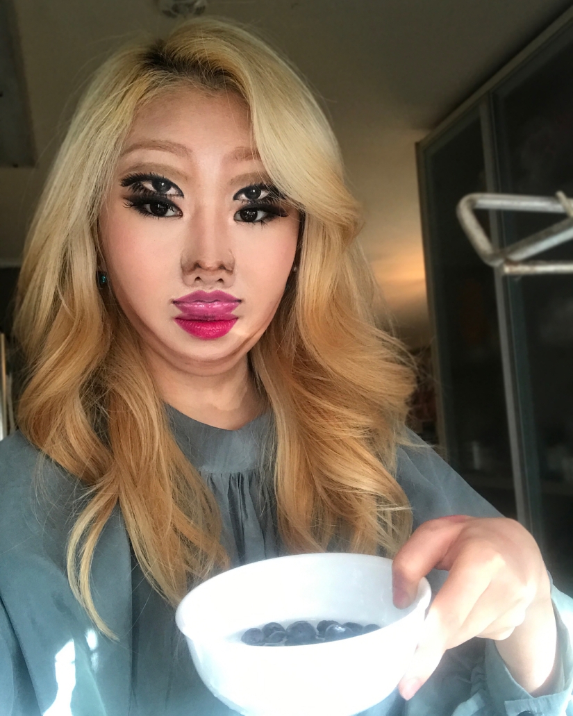 Hermosas quimeras: maquilladora de Corea explota el cerebro con ilusiones ópticas de maquillaje