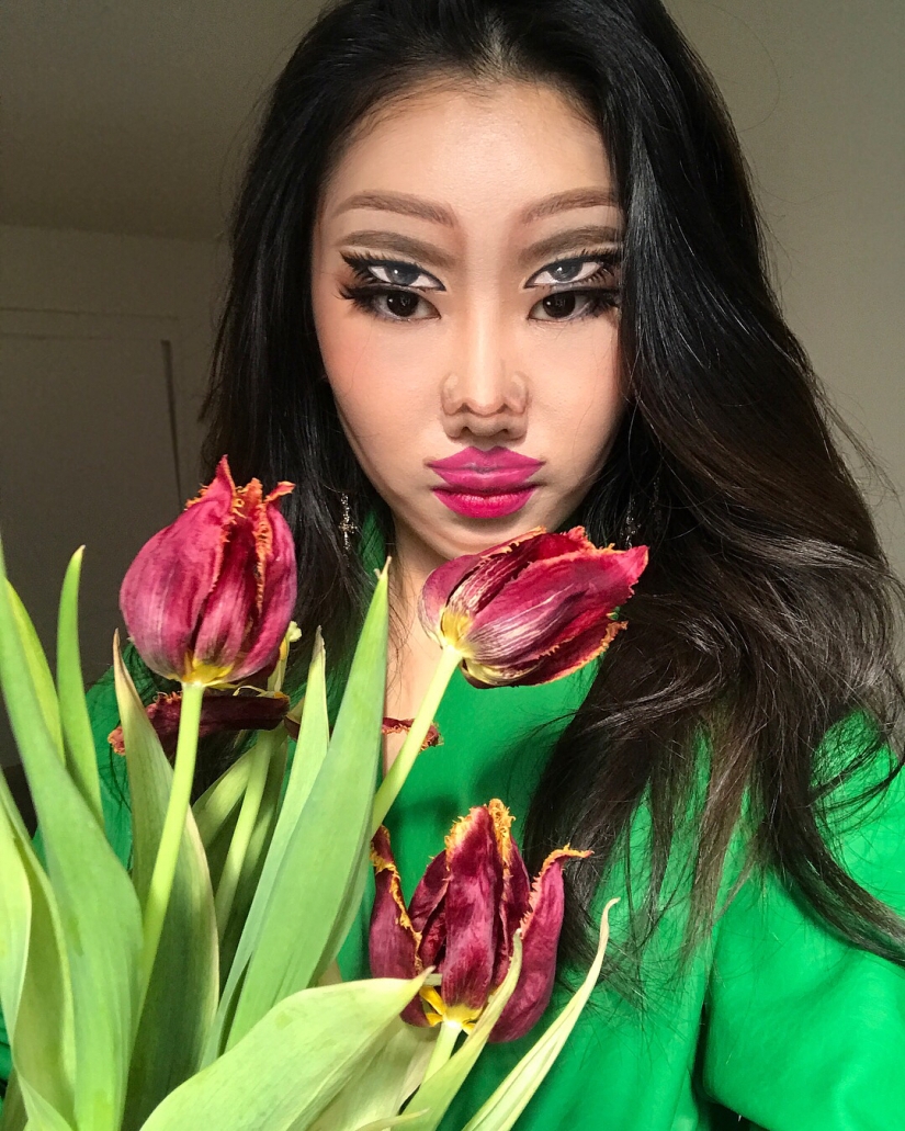Hermosas quimeras: maquilladora de Corea explota el cerebro con ilusiones ópticas de maquillaje