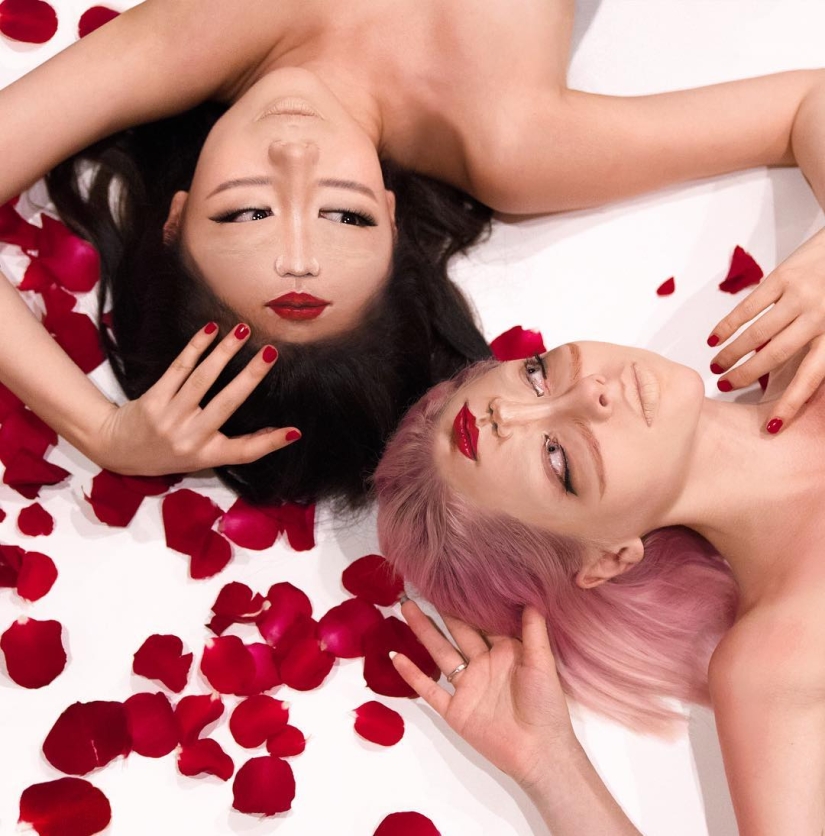 Hermosas quimeras: maquilladora de Corea explota el cerebro con ilusiones ópticas de maquillaje