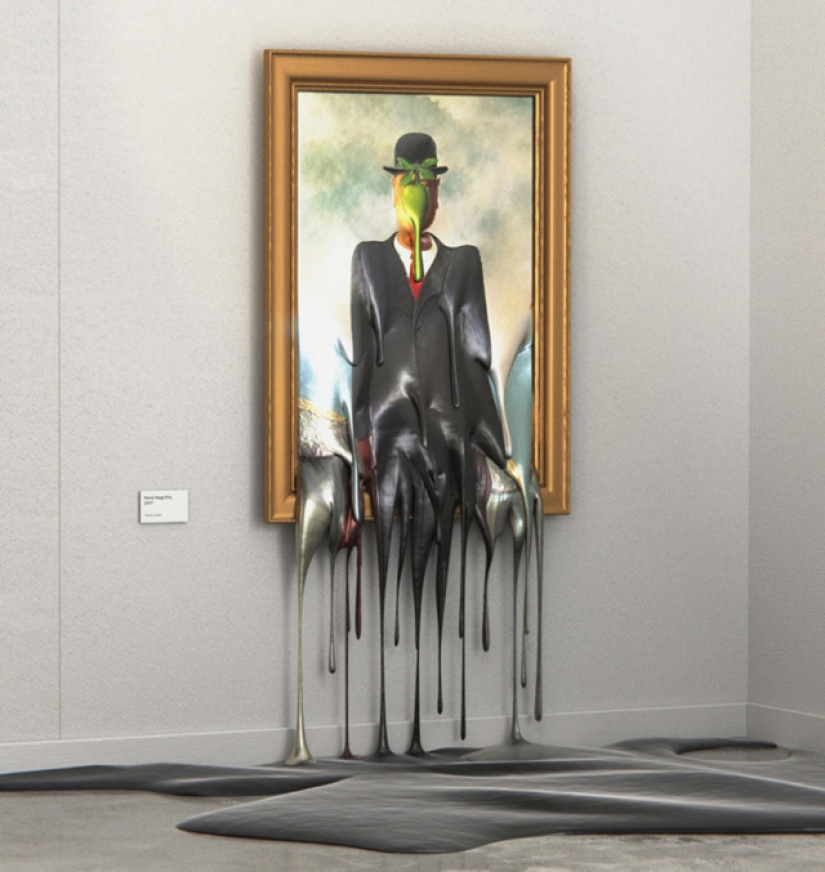 Hot Art: what do famous paintings look like, "drained" on the floor