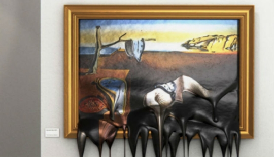 Hot Art: what do famous paintings look like, "drained" on the floor